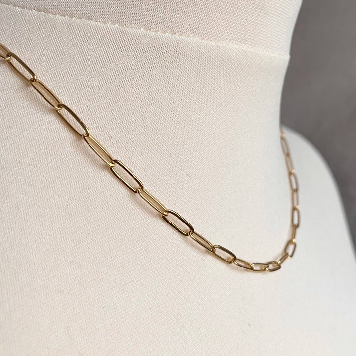 Long Link Chain Necklace - 18k Gold Plated