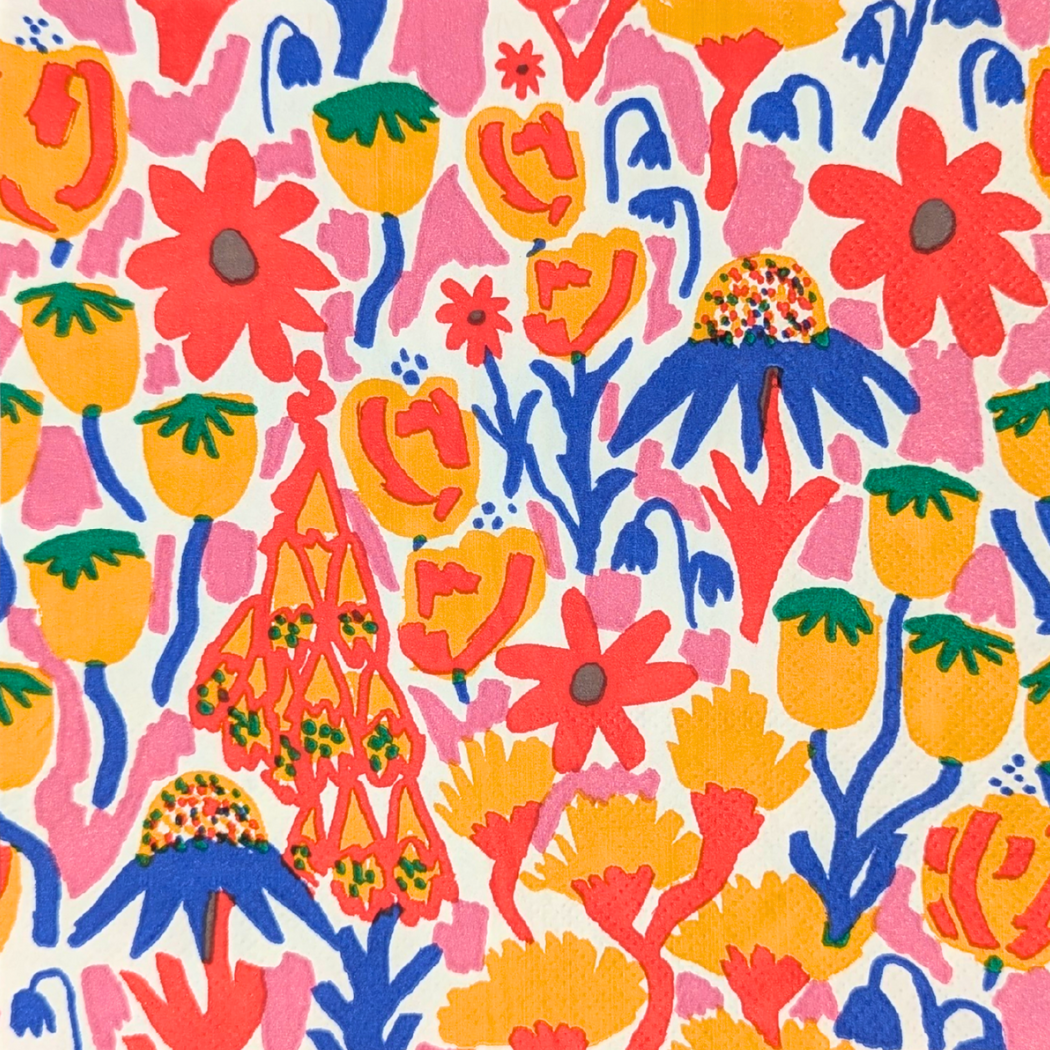 Garden Flowers Paper Napkins