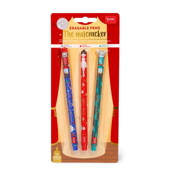 Legami Nutcracker Christmas Pen Set