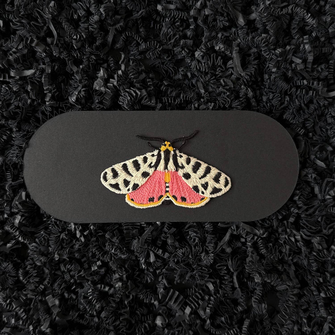 Tiger Moth Embroidered Brooch