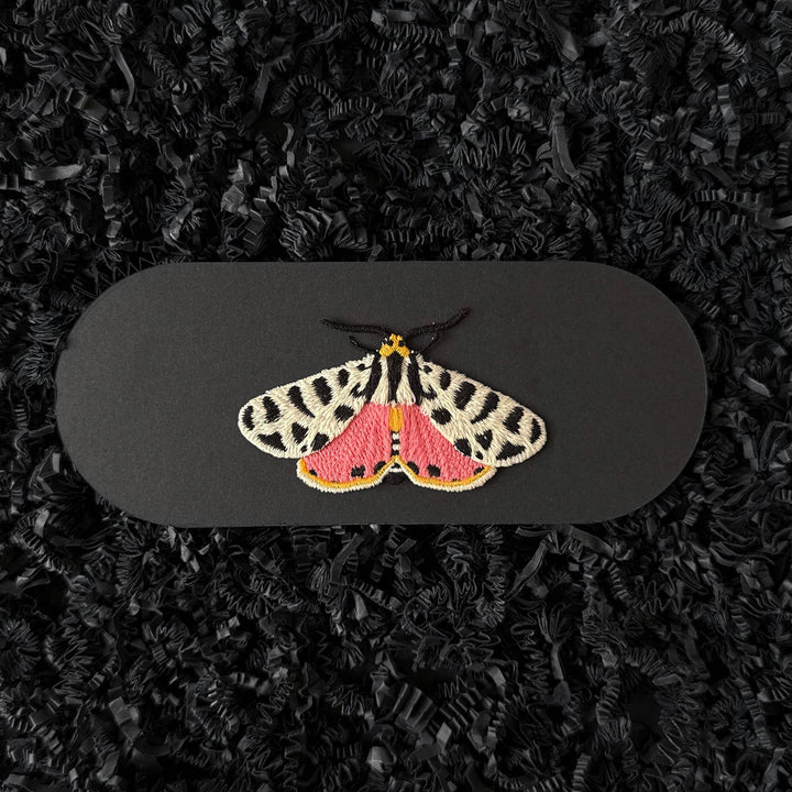 Tiger Moth Embroidered Brooch