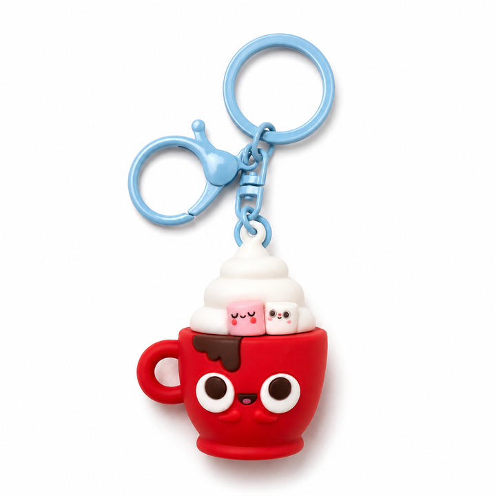 Kawaii Hot Chocolate Cup Keychain