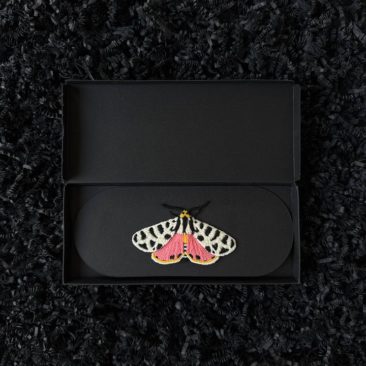 Tiger Moth Embroidered Brooch