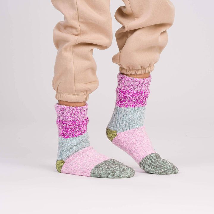 Colour Block House Socks: Size 5-8