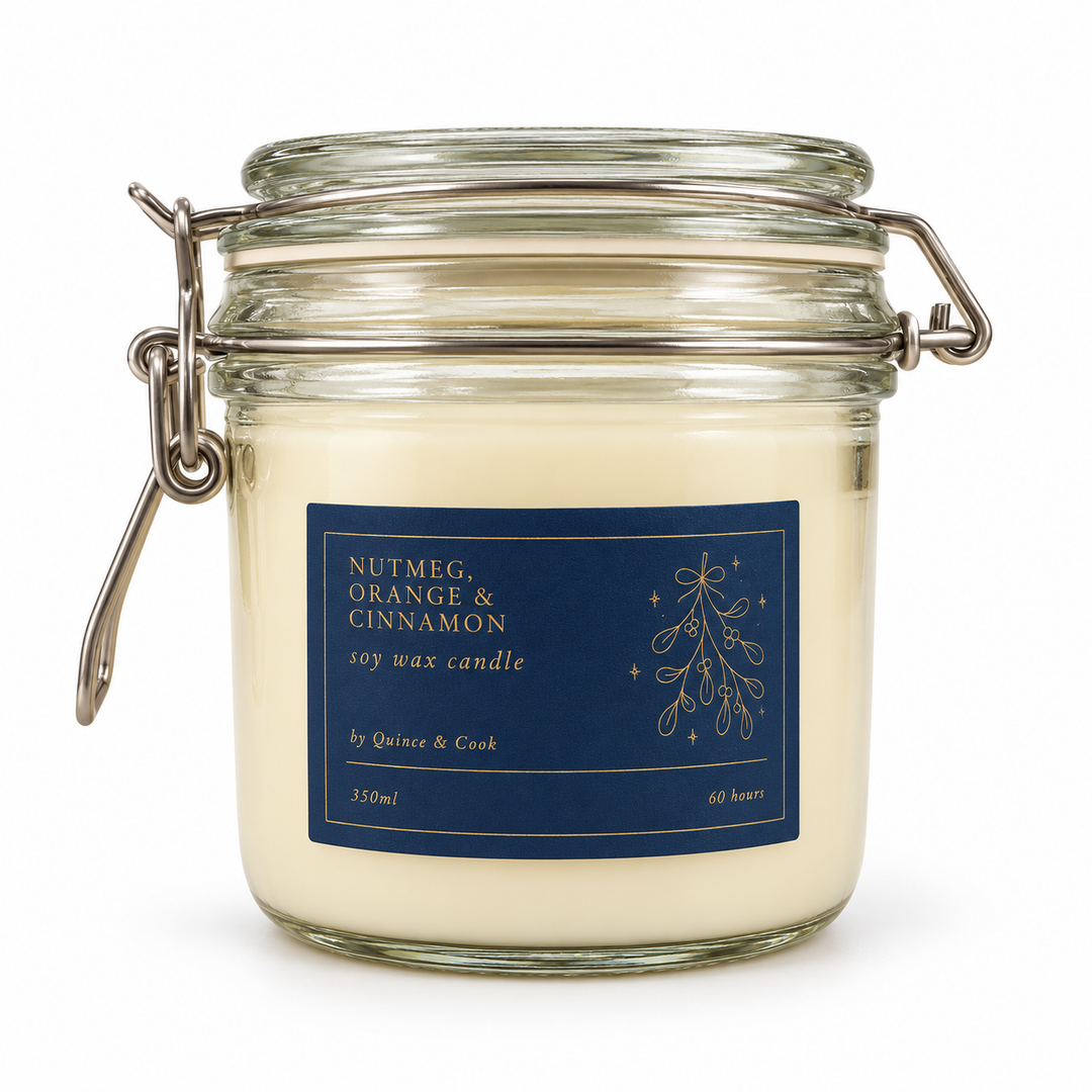 The Q&C Winter Candle - Nutmeg, Orange & Cinnamon