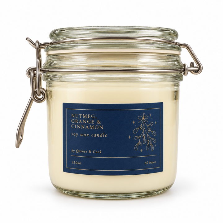 The Q&C Winter Candle - Nutmeg, Orange & Cinnamon