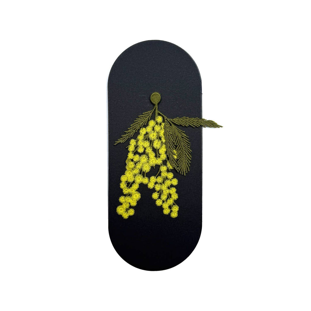 Mimosa Embroidered Brooch