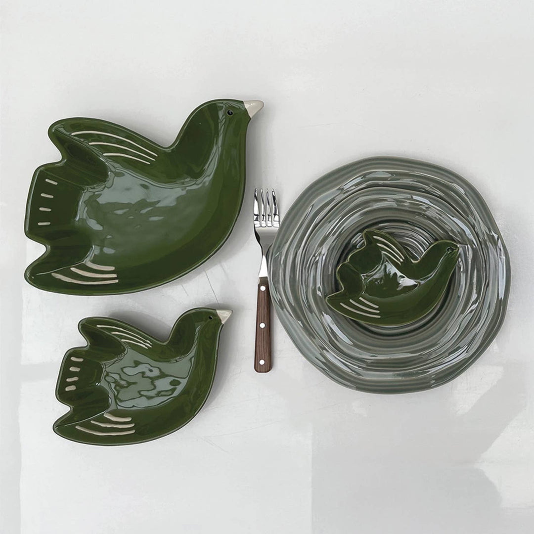 Olive Bird Trinket Dish