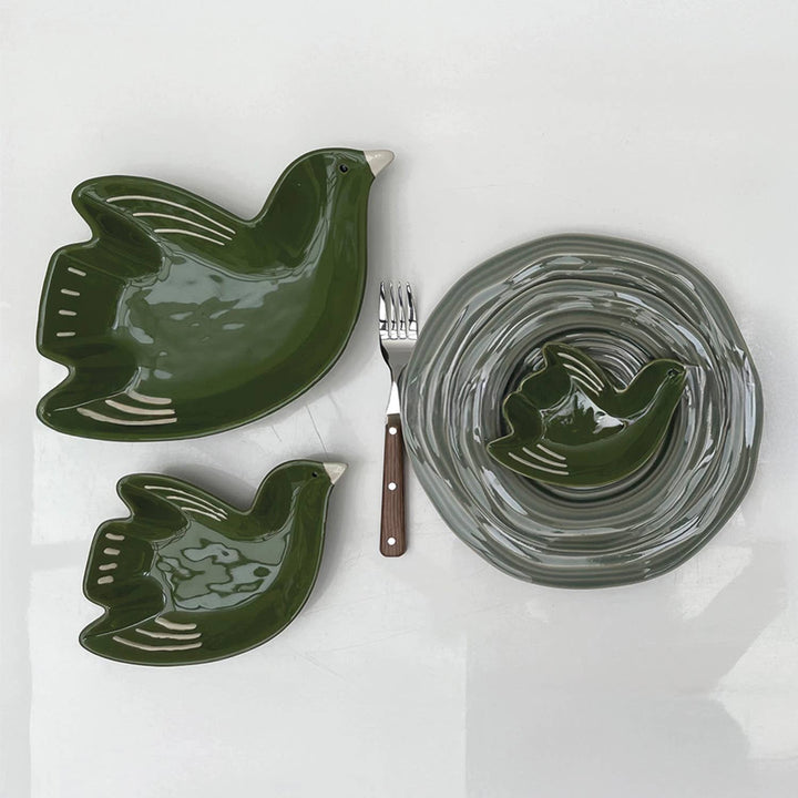 Olive Bird Trinket Dish