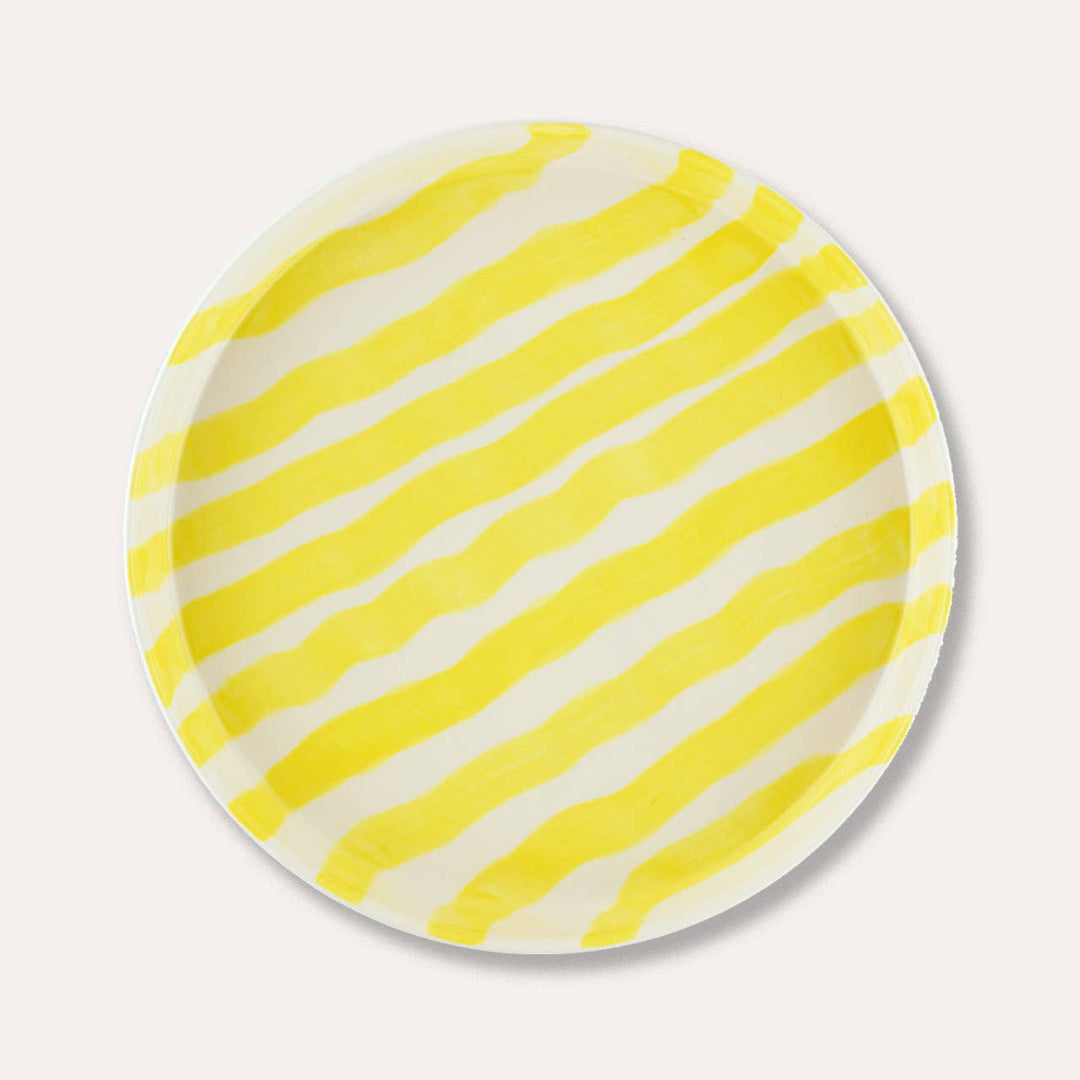 Beach Yellow Stripe Plate