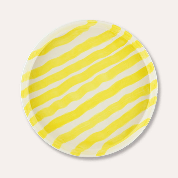 Beach Yellow Stripe Plate