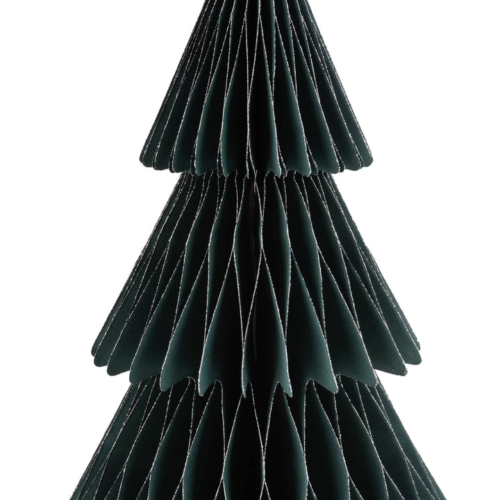 Standing Paper Christmas Tree in Dark Green - 25cm