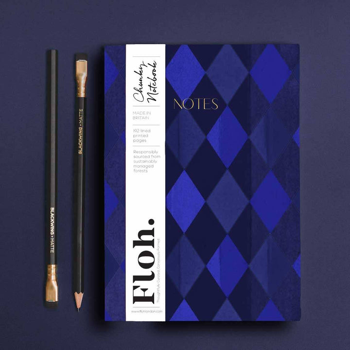 Cobalt Harlequin A5 Chunky Notebook