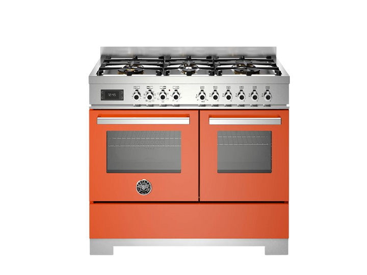 Bertazzoni Professional Series - 100 cm 6-burner electric double oven in orange