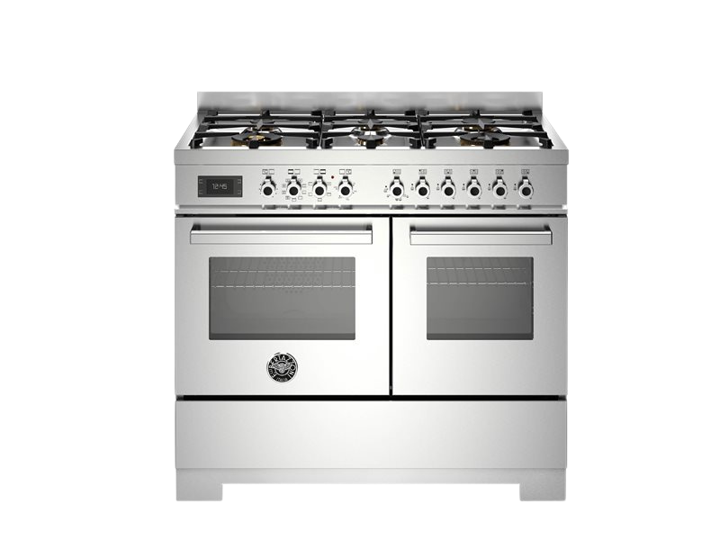 Bertazzoni Professional Series - 100 cm 6-burner electric double oven in stainless steel