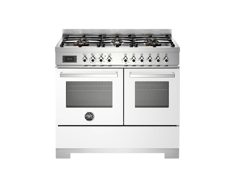 Bertazzoni Professional Series - 100 cm 6-burner electric double oven in white