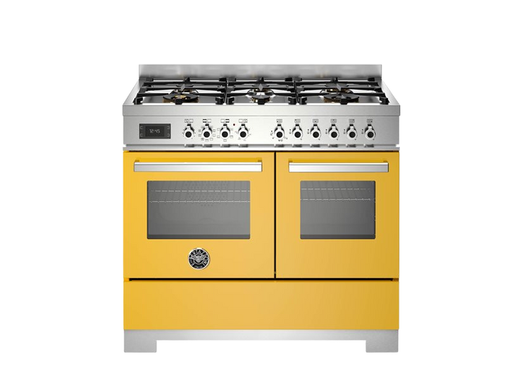 Bertazzoni Professional Series - 100 cm 6-burner electric double oven in yellow