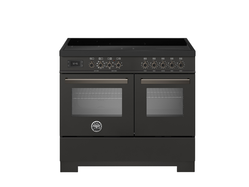 Bertazzoni Professional Series - 100 cm induction top electric double oven in carbonio (all black)