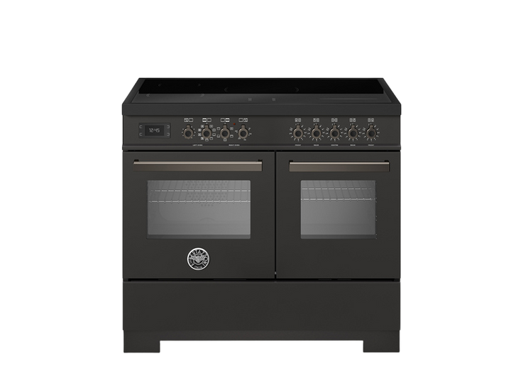 Bertazzoni Professional Series - 100 cm induction top electric double oven in carbonio (all black)