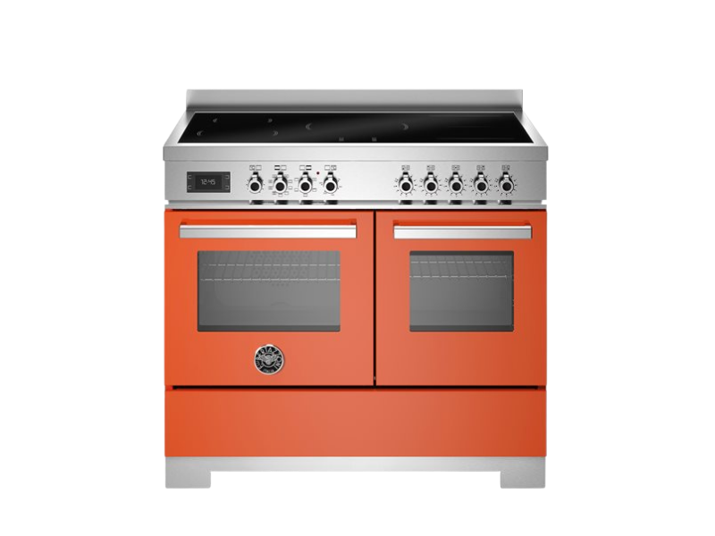 Bertazzoni Professional Series - 100 cm induction top electric double oven in orange