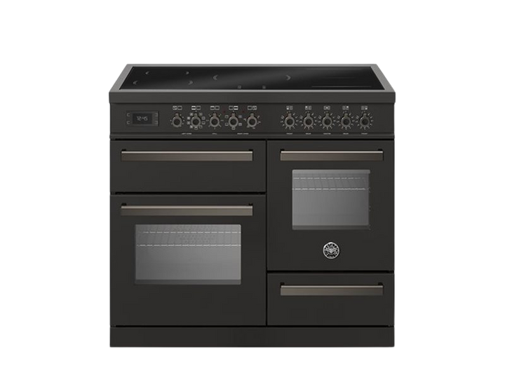Bertazzoni Professional Series - 100 cm induction top electric triple oven in carbonio