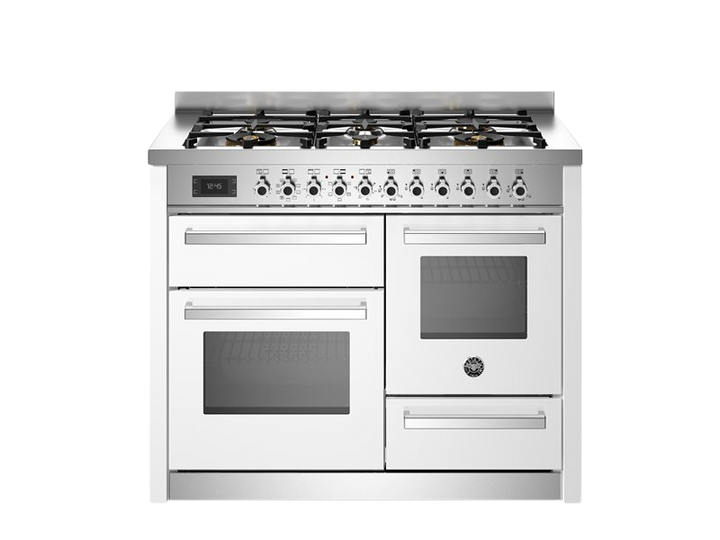 Bertazzoni Professional Series - 110 cm 6-burner electric triple oven in white