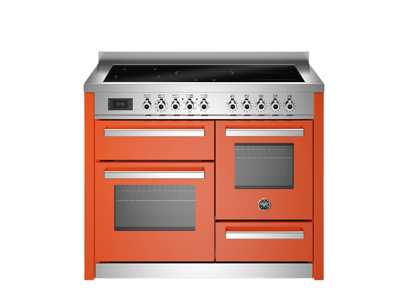 Bertazzoni Professional Series - 110 cm induction top electric triple oven in orange