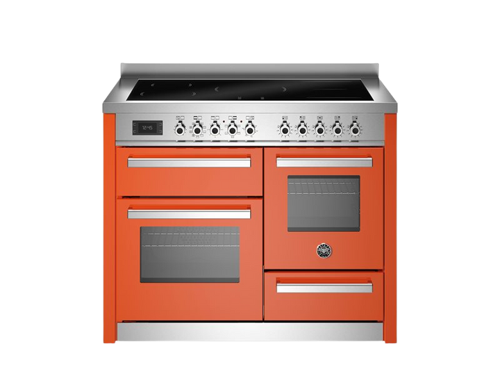 Bertazzoni Professional Series - 110 cm induction top electric triple oven in orange