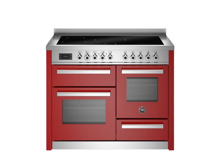Bertazzoni Professional Series - 110 cm induction top electric triple oven in red