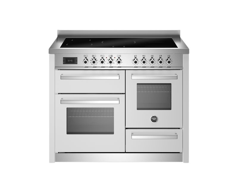 Bertazzoni Professional Series - 110 cm induction top electric triple oven in white 