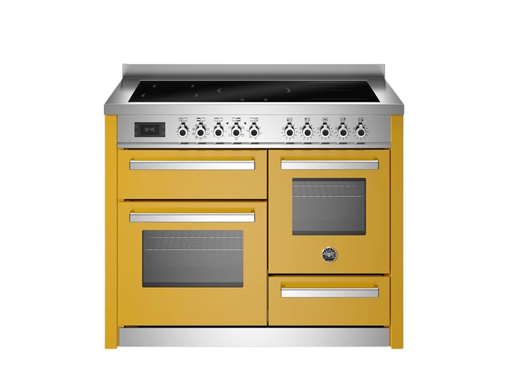 Bertazzoni Professional Series - 110 cm induction top electric triple oven in yellow