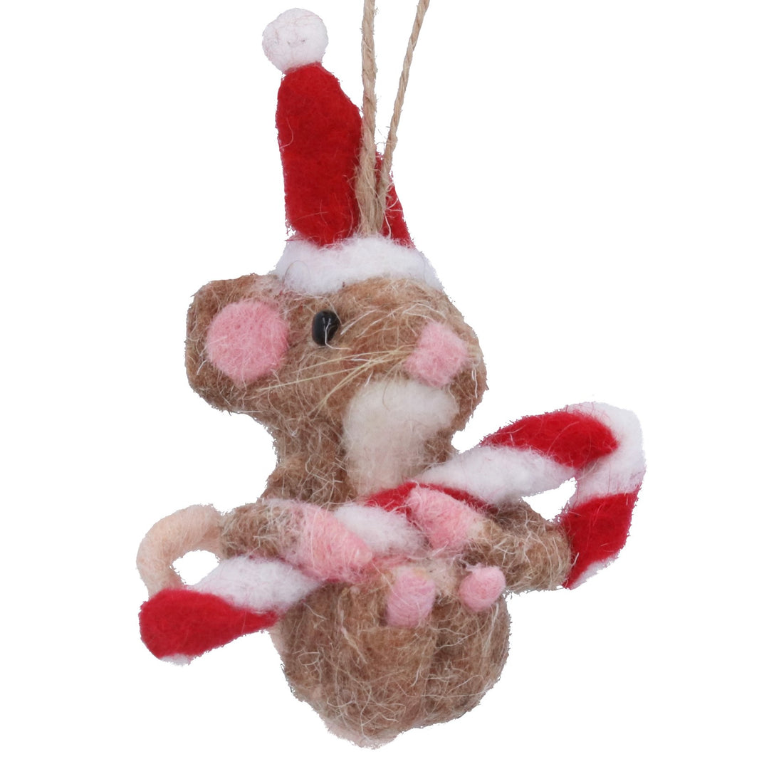 Felt Mouse with Candycane
