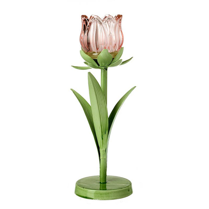 Pink Tulip T-Light Holder