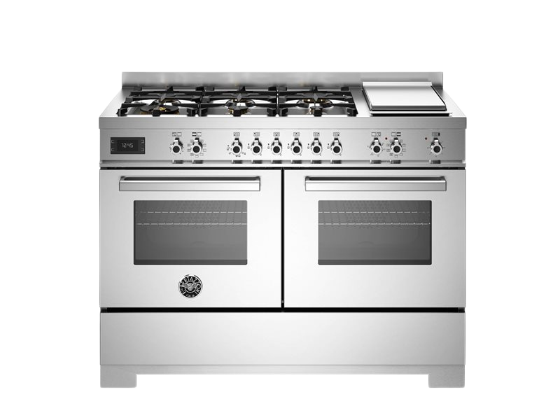 Bertazzoni Professional Series - 120 cm 6-burner + griddle, Electric Double Oven in stainless steel