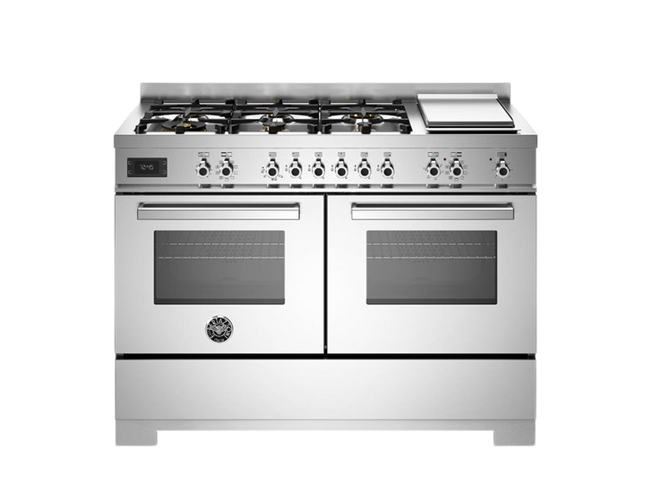 Bertazzoni Professional Series - 120 cm 6-burner + griddle, Electric Double Oven in stainless steel