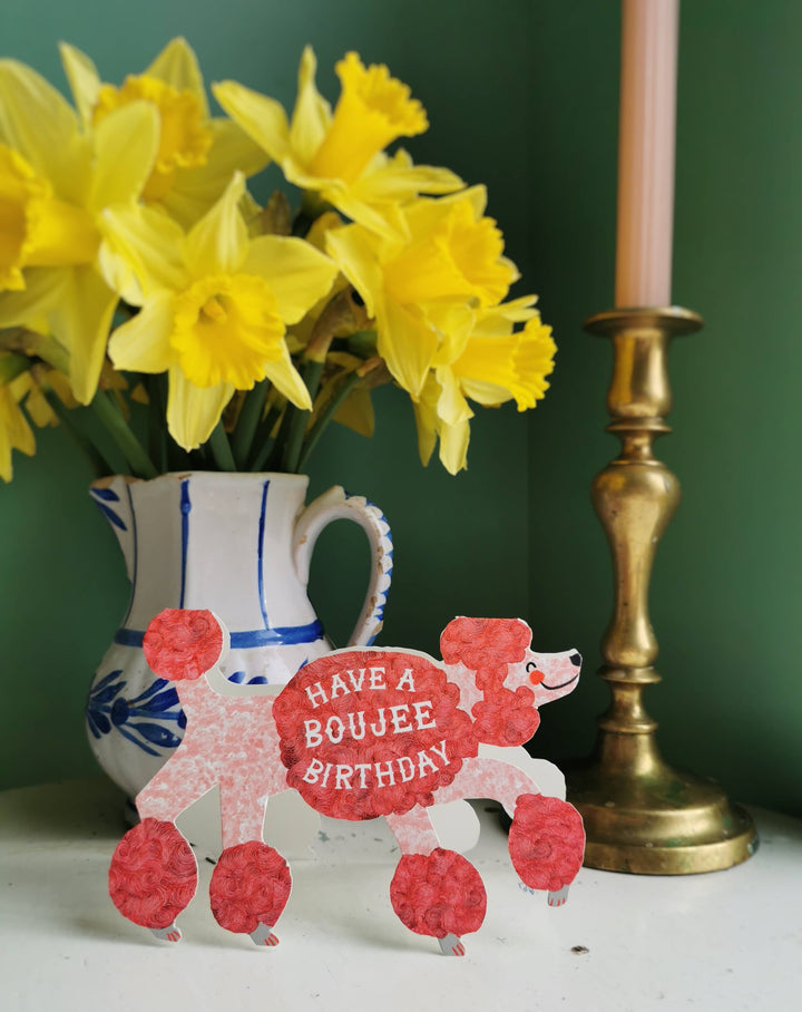 Boujee Birthday Poodle Card