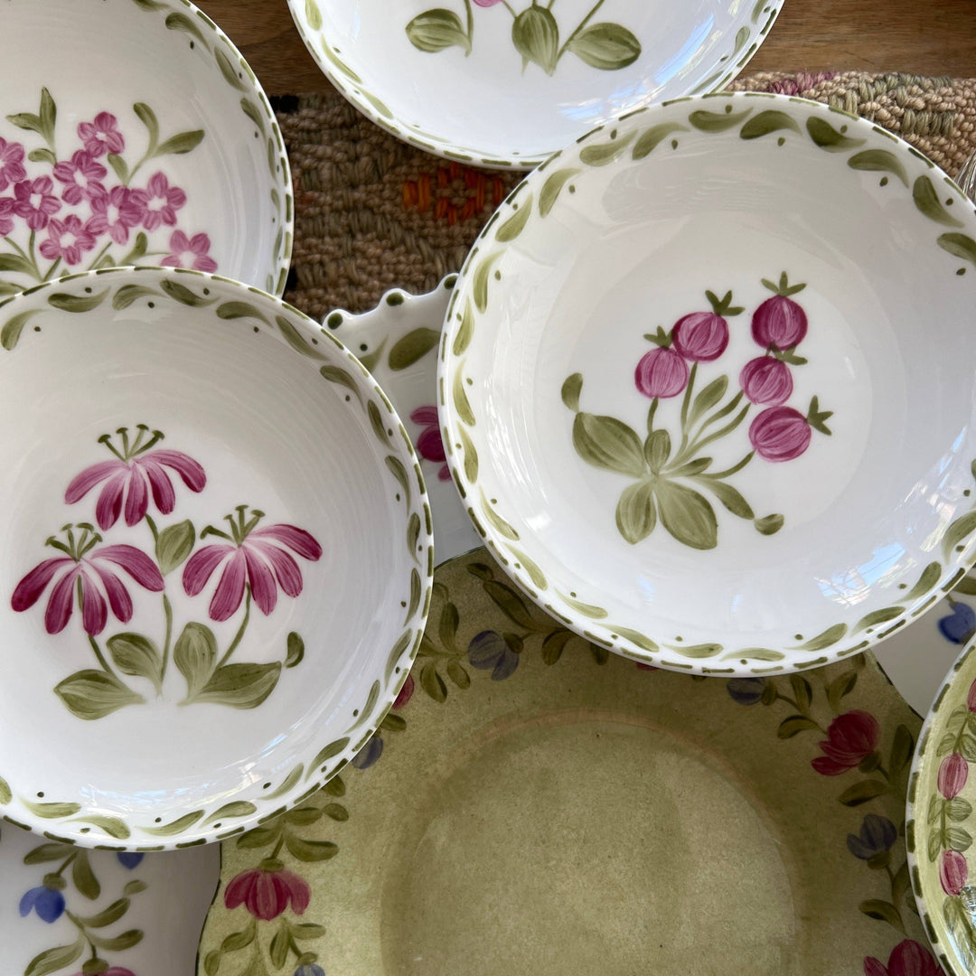 Hand Painted Floral Porcelain Plates