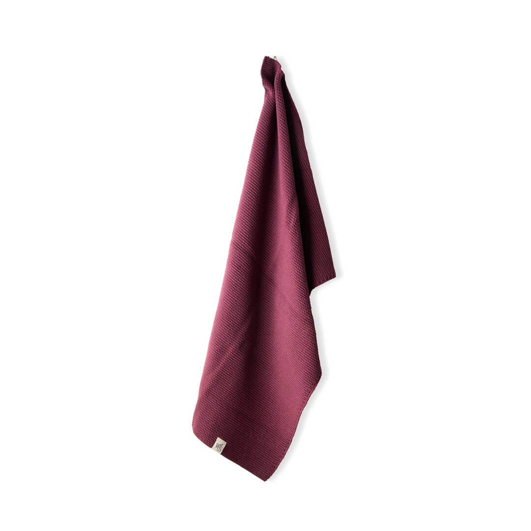 Hand Towels - 100% Organic Cotton - Burgundy