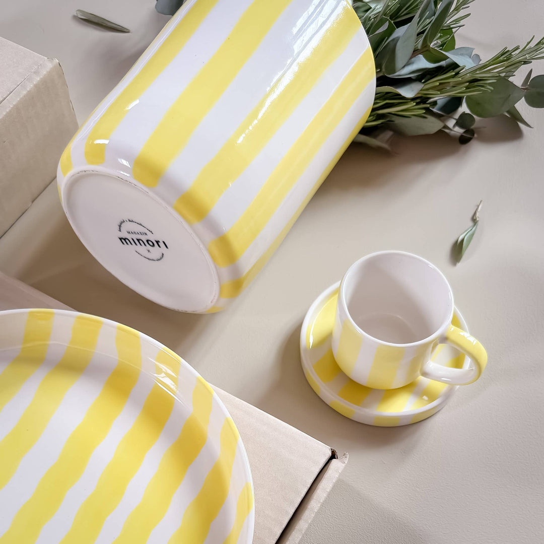 Beach Yellow Stripe Plate