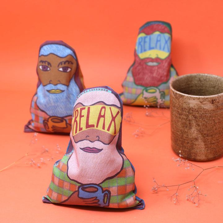 Relaxed People Lavender Bag: Man - Purple Beard