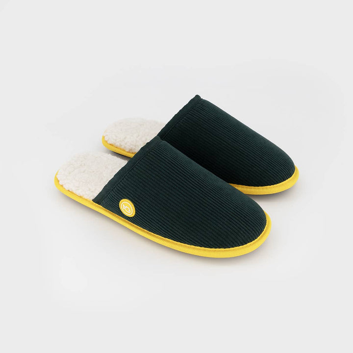 Green Corduroy Slippers