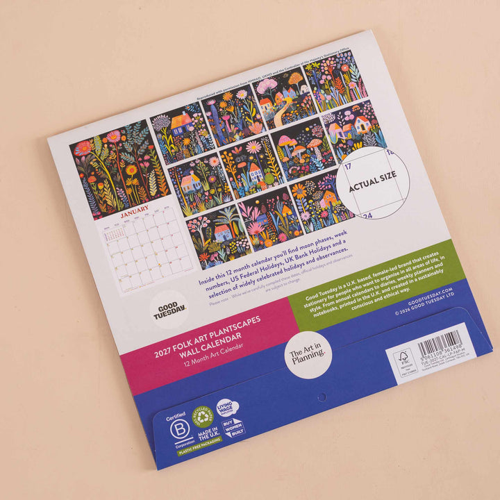 Folk Art 2027 Wall Calendar