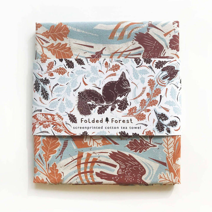 Cotton Tea Towel - Squirrel