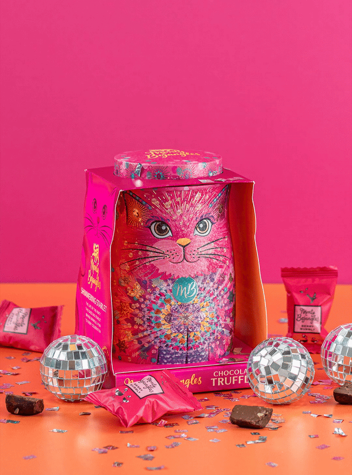 Monty Bojangles Shimmering Starlet Cat Truffle Tin 135g
