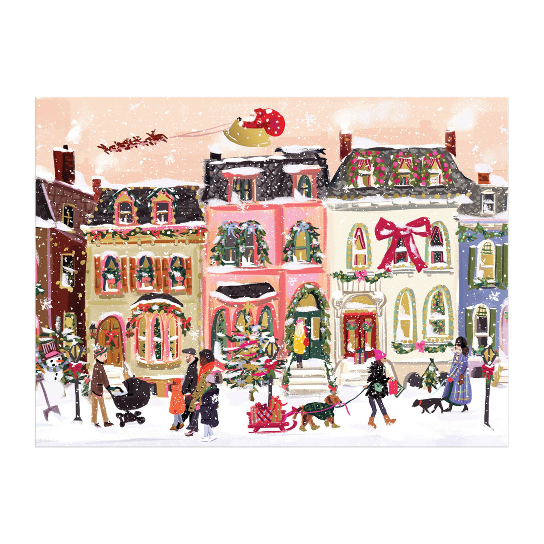 Snowfall on Main Street 1000 Piece Jigsaw Puzzle