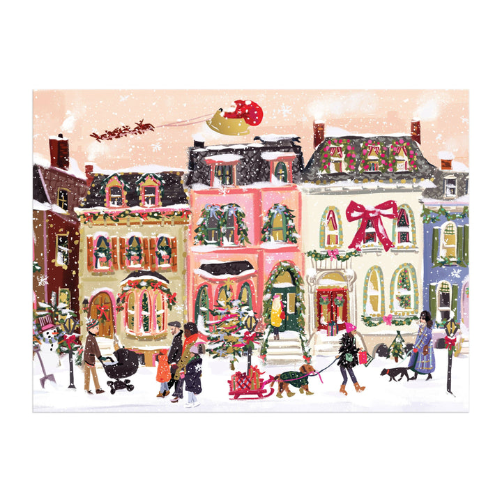 Snowfall on Main Street 1000 Piece Jigsaw Puzzle