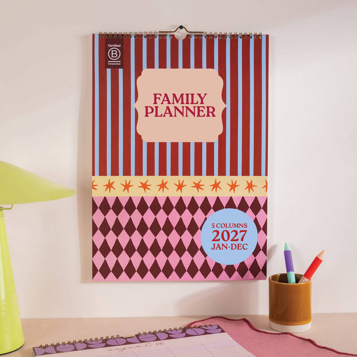 Boho Circus 2027 A3 Family Wall Calendar