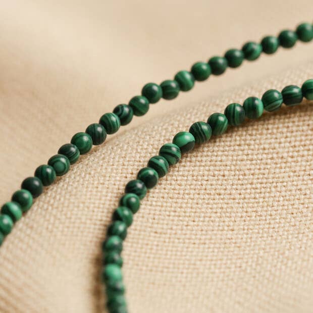 Malachite Protection Beaded Necklace