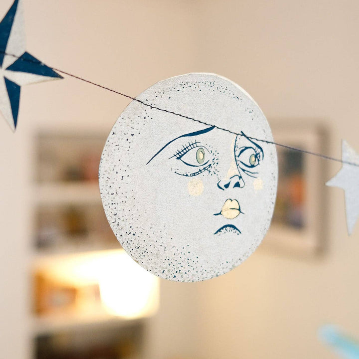 Man on the Moon Sewn Garland