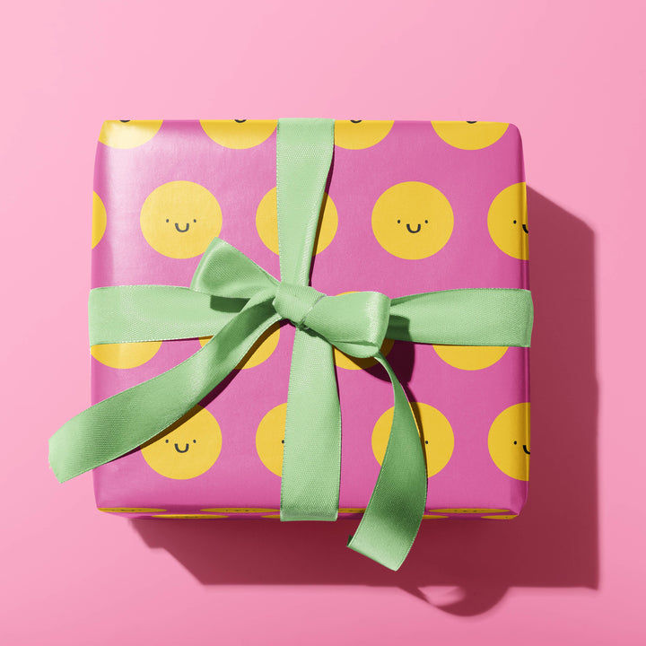 Smiley Face Wrapping Paper Sheet